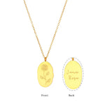 Delilah Necklace - June Birth Flower Jewellery - Close-up of the exquisite floral pendant design.