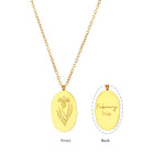 Delilah Necklace - February Birth Flower Jewellery - Close-up of the exquisite floral pendant design.