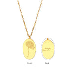 Delilah Necklace - November Birth Flower Jewellery - Close-up of the exquisite floral pendant design.