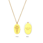 Delilah Necklace - September Birth Flower Jewellery - Close-up of the exquisite floral pendant design.