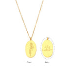 Delilah Necklace - July Birth Flower Jewellery - Close-up of the exquisite floral pendant design.