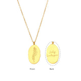 Delilah Necklace - July Birth Flower Jewellery - Close-up of the exquisite floral pendant design.