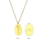 Delilah Necklace - October Birth Flower Jewellery - Close-up of the exquisite floral pendant design.