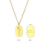 Delilah Necklace - October Birth Flower Jewellery - Close-up of the exquisite floral pendant design.