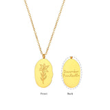 Delilah Necklace - December Birth Flower Jewellery - Close-up of the exquisite floral pendant design.