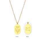 Delilah Necklace - April Birth Flower Jewellery - Close-up of the exquisite floral pendant design.